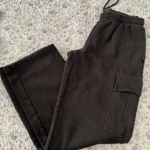 Tuff Athletics Black Cargo Trackpants